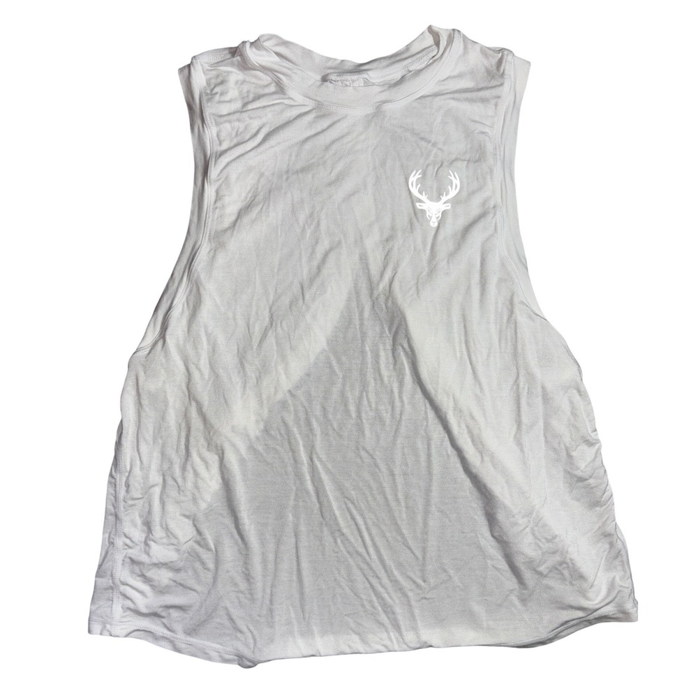 Bucked Up Womens S Open Split Back Muscle Tank Top Athleisure Workout Gym Run